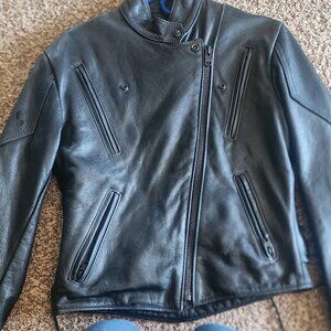 Womens medium leather biker jacket